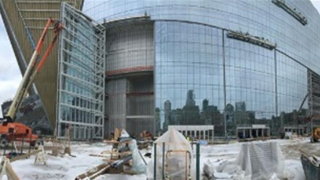 US Bank Stadium under construction