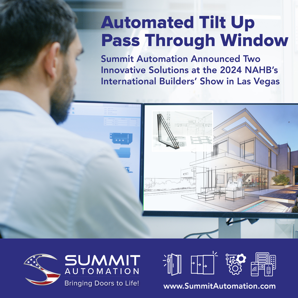 Automated Tilt Up Pass Through Window